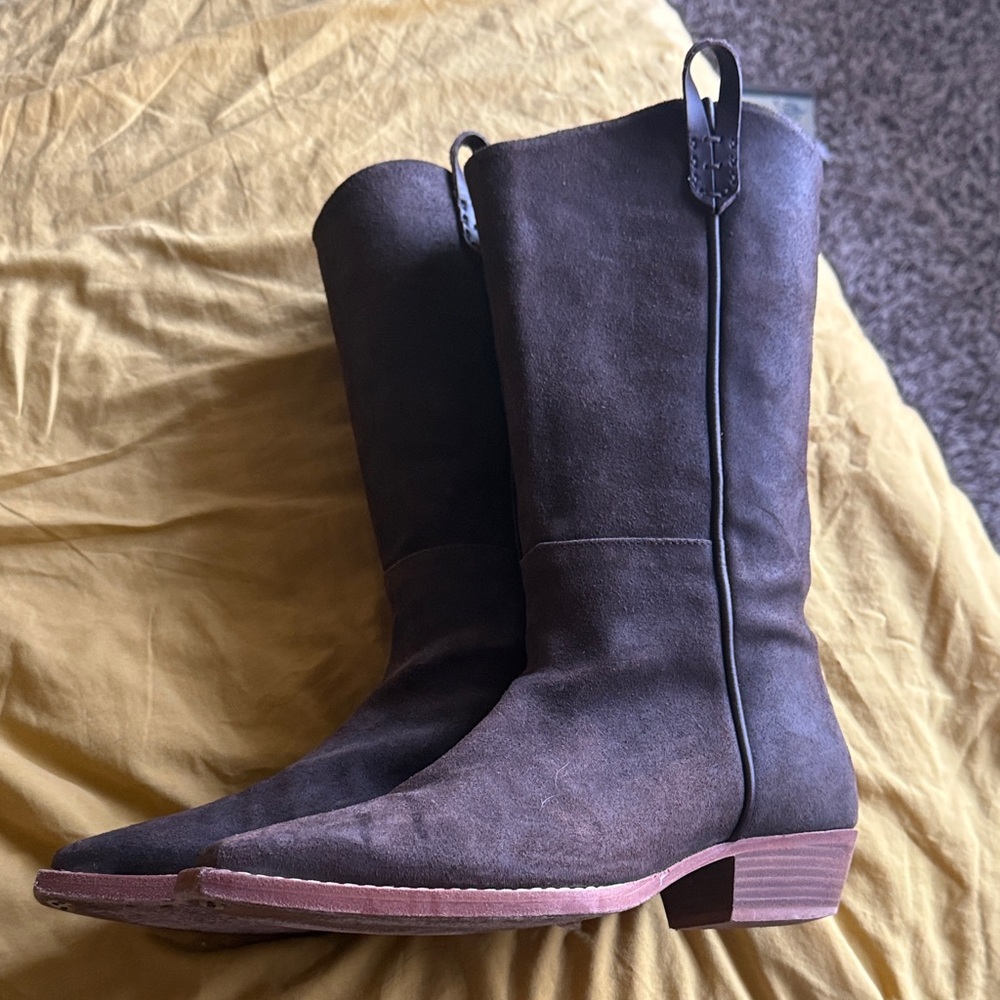 Free People Dark Brown Heeled Boots